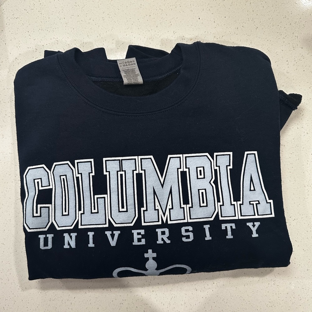 Columbia University crew neck navy